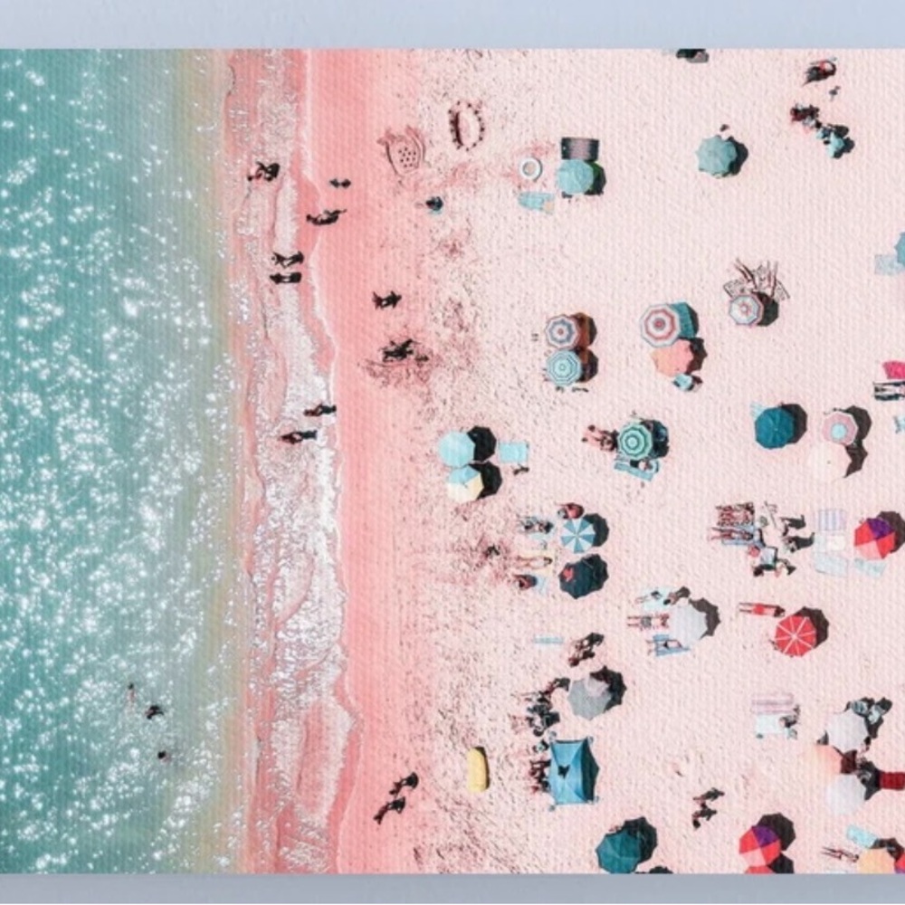 Pick up only - Acrylic Aerial Beach Scene Art